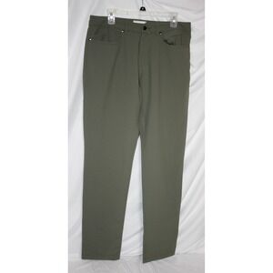 OLIVERS APPAREL 34 x 32 Green Nylon Spandex Pants Made California Athletic